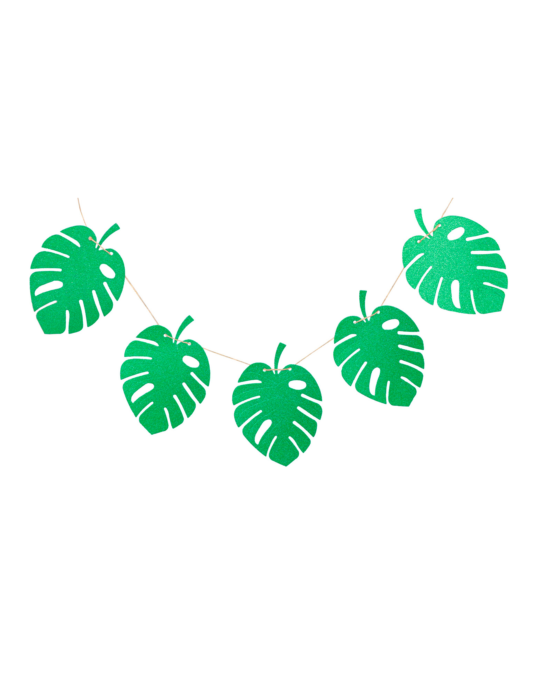 Slinger 10 Tropische Bladeren Groene Glitter 24 X 17 5 Cm 3 M slinger-10-tropische-bladeren-groene-glitter-24-x-17-5-cm-3-m