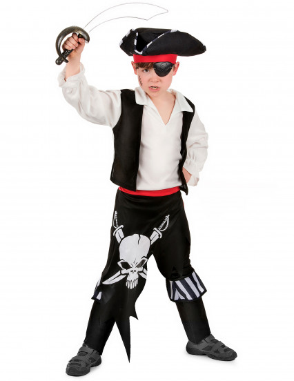 Piraten vermomming rode riem jongen Piraten vermomming rode riem jongen