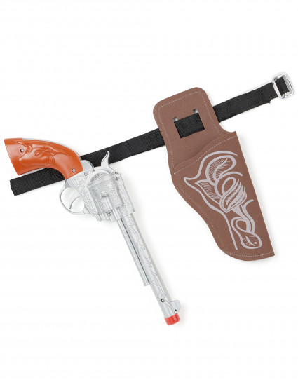 Plastic cowboypistool en riem voor kinderen Plastic cowboypistool en riem voor kinderen
