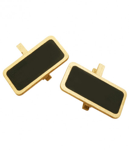 Set van 6 mini krijtborden op goudkleurige knijper met metallic effect 4 x 2 cm Set van 6 mini krijtborden op goudkleurige knijper met metallic effect 4 x 2 cm