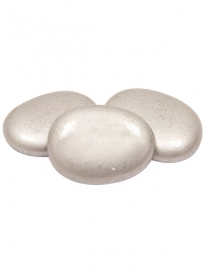 10 Zilverkleurige glazen kiezelstenen plaatskaartjes 4;5 cm 10 Zilverkleurige glazen kiezelstenen plaatskaartjes 4;5 cm