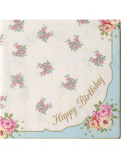 20 Papieren servetten Happy Birthday Thee met vriendinnen 33 x 33 cm 20 Papieren servetten Happy Birthday Thee met vriendinnen 33 x 33 cm