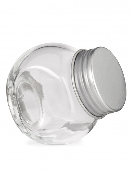 Kleine glazen pot met stalen deksel 5 cm Kleine glazen pot met stalen deksel 5 cm