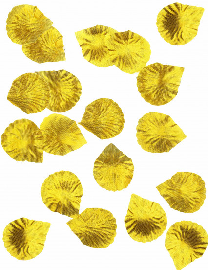100 Rozenblaadjes van goudkleurige stof 5 x 5 cm 100 Rozenblaadjes van goudkleurige stof 5 x 5 cm