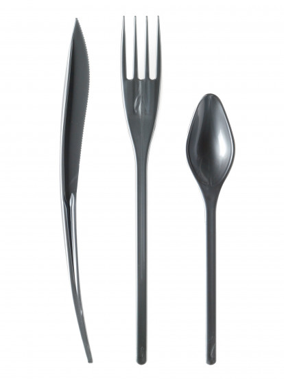 30 zilvergrijs plastic bestek - Premium 30 zilvergrijs plastic bestek - Premium