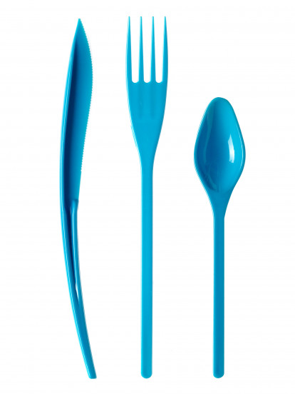30 Plastic bestek turkoois - Premium 30 Plastic bestek turkoois - Premium