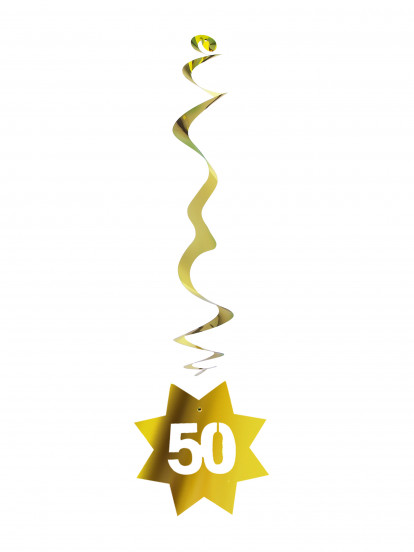Set van 6 brandwerende hangdecoraties in metallic goud Set van 6 brandwerende hangdecoraties in metallic goud