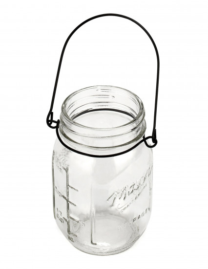 Glazen Mason jar vaas 13 cm Glazen Mason jar vaas 13 cm