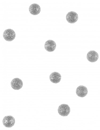 40 Decoratieve ballen met zilverkleurige glitter 12 mm 40 Decoratieve ballen met zilverkleurige glitter 12 mm