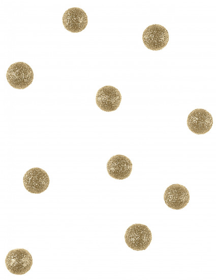 40 Decoratieve ballen met goudkleurige glitter 12 mm 40 Decoratieve ballen met goudkleurige glitter 12 mm