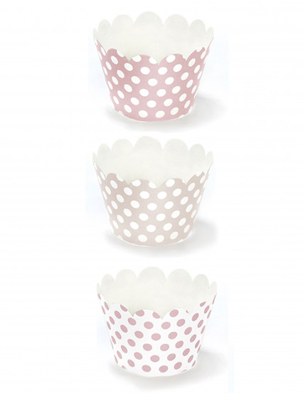 6 Poederroze kartonnen cupcakevormpjes 5 x 7;5 x 5 cm 6 Poederroze kartonnen cupcakevormpjes 5 x 7;5 x 5 cm