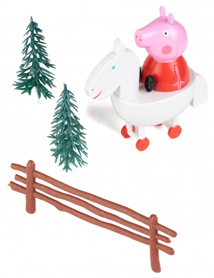 Peppa Pig™ taartdecoratieset van 9 cm Peppa Pig™ taartdecoratieset van 9 cm