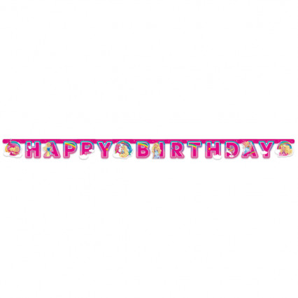 Barbie Dreamtopia™ Happy Birthday papieren spandoek 15cm x 2m Barbie Dreamtopia™ Happy Birthday papieren spandoek 15cm x 2m