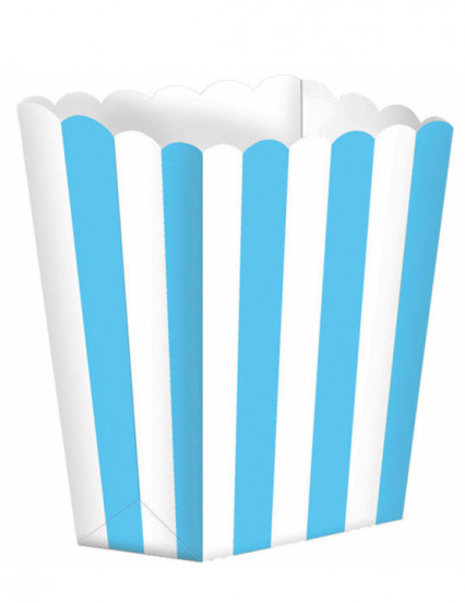 3 Kartonnen popcorndoosjes wit en blauw 9;5 x 13;5 cm 3 Kartonnen popcorndoosjes wit en blauw 9;5 x 13;5 cm