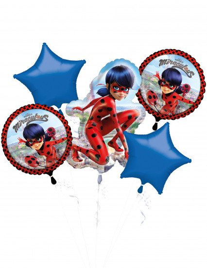 Stelletje 5 Ladybug™ folieballonnen Stelletje 5 Ladybug™ folieballonnen