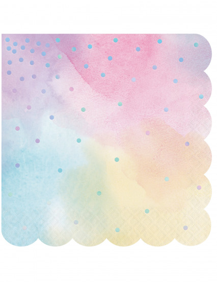 16 Papieren servetten meerkleurig regenboogkleurig 33 x 33 cm 16 Papieren servetten meerkleurig regenboogkleurig 33 x 33 cm