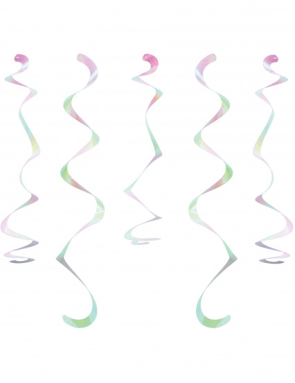 10 Spiraalvormige hangdecoraties regenboogkleurig 45;7 cm 10 Spiraalvormige hangdecoraties regenboogkleurig 45;7 cm