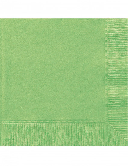 20 Kleine limoengroene papieren servetten 25 x 25 cm 20 Kleine limoengroene papieren servetten 25 x 25 cm