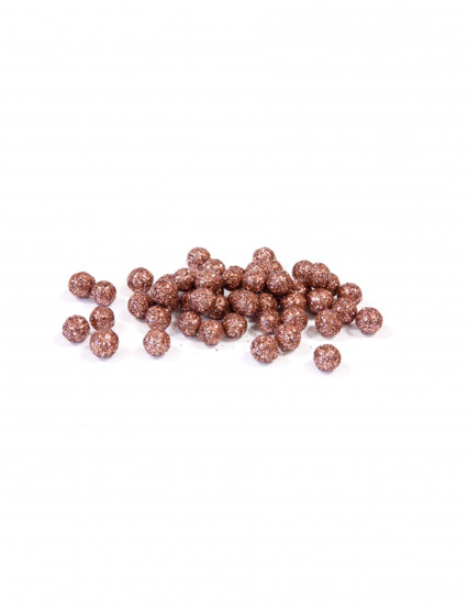 Mini balletjes goudroze glitter 8 mm 10 gr Mini balletjes goudroze glitter 8 mm 10 gr