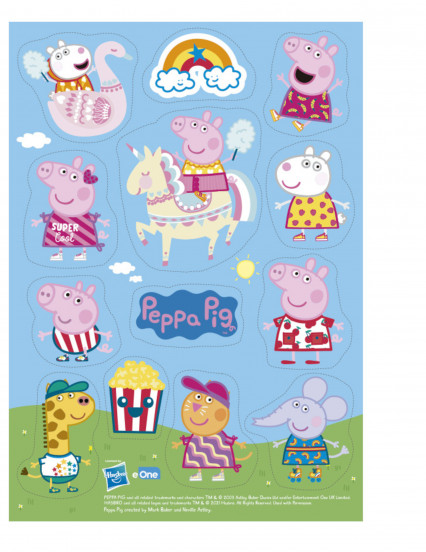 Eetbare vellen om uit te snijden Peppa Pig™ 18;7 gr Eetbare vellen om uit te snijden Peppa Pig™ 18;7 gr