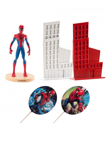 Taartdecoratieset Spiderman™ 8 cm Taartdecoratieset Spiderman™ 8 cm