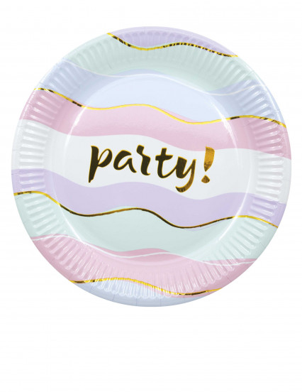 8 Kleine kartonnen borden Elegant Party pastel 20 cm 8 Kleine kartonnen borden Elegant Party pastel 20 cm