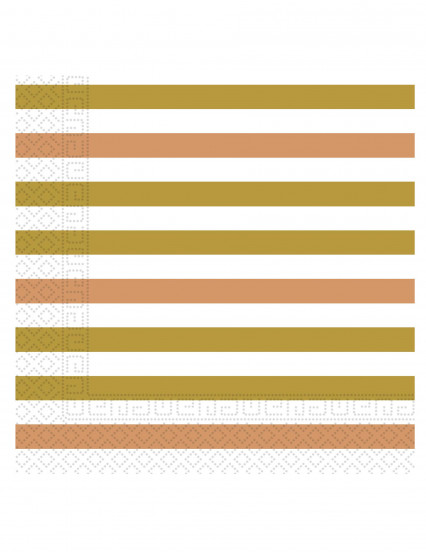 20 Servetten in goud, rosé goud en koperpapier 33 x 33 cm 20 Servetten in goud, rosé goud en koperpapier 33 x 33 cm