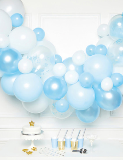 Boog met 70 blauwe latex ballonnen Boog met 70 blauwe latex ballonnen