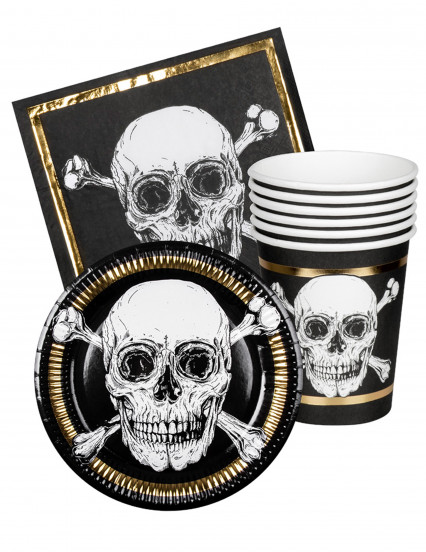 Servies voor 6 personen Piraat Jolly Roger Servies voor 6 personen Piraat Jolly Roger