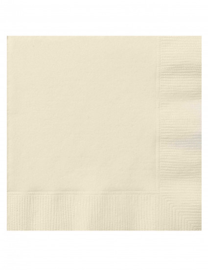 20 Kleine ivoorkleurige papieren servetten 25 x 25 cm 20 Kleine ivoorkleurige papieren servetten 25 x 25 cm