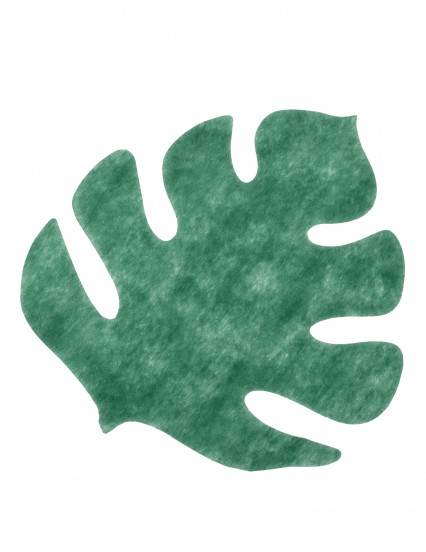 Niet-geweven placemats met groene tropische bladeren 40 x 35 cm Niet-geweven placemats met groene tropische bladeren 40 x 35 cm