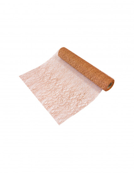 Goudroze metallic niet-geweven tafelloper 28 cm x 5 m Goudroze metallic niet-geweven tafelloper 28 cm x 5 m