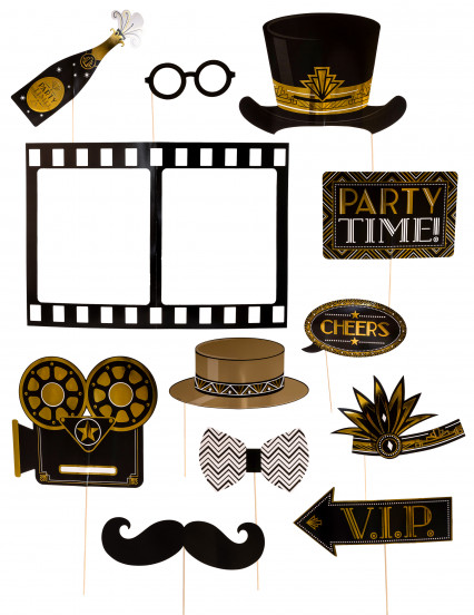 12-Potobooth accessoires Hollywood jaren 20 12-Potobooth accessoires Hollywood jaren 20