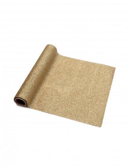 Tafelloper sprankelend goudkleurige glitter 30 cm x 3 m Tafelloper sprankelend goudkleurige glitter 30 cm x 3 m