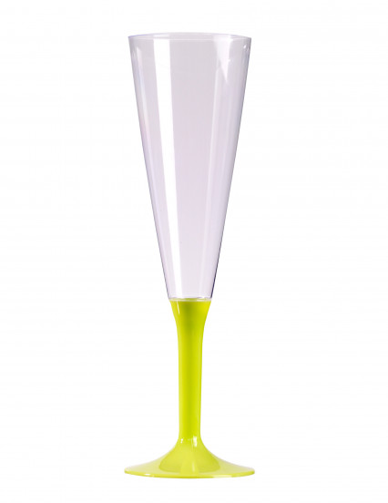 10 Champagneglaasjes met anijsgroene voet 150 ml 10 Champagneglaasjes met anijsgroene voet 150 ml