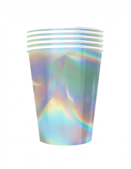 20 Amerikaanse regenboogkleurige recycleerbare kartonnen bekers 53 cl 20 Amerikaanse regenboogkleurige recycleerbare kartonnen bekers 53 cl