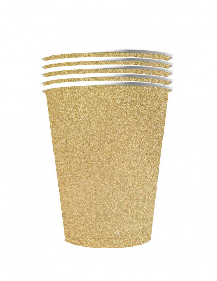 10 Amerikaanse goudkleurige recycleerbare kartonnen bekers 53 cl 10 Amerikaanse goudkleurige recycleerbare kartonnen bekers 53 cl