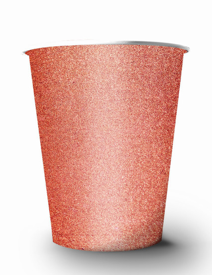 10 Amerikaanse goudroze recycleerbare kartonnen bekers 53 cl 10 Amerikaanse goudroze recycleerbare kartonnen bekers 53 cl