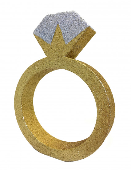 Glitter verlovingsring kartonnen middenstuk 3 x 16 x 20 cm Glitter verlovingsring kartonnen middenstuk 3 x 16 x 20 cm