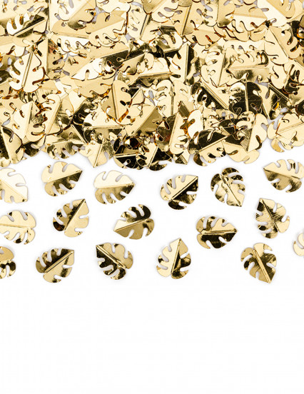 Tafelconfetti Tropische bladeren goud metallic 15 g Tafelconfetti Tropische bladeren goud metallic 15 g