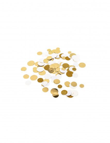 Tafelconfetti ivoor metallic goud glitter 14 gr 1;5/2/2;5 cm Tafelconfetti ivoor metallic goud glitter 14 gr 1;5/2/2;5 cm