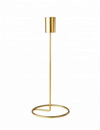 Design waxinehouder op een goudkleurige metalen voet 23 x 9;5 cm Design waxinehouder op een goudkleurige metalen voet 23 x 9;5 cm