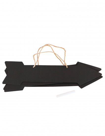 3 Richtingspijlen krijtbord met krijt 41 x 10 cm 3 Richtingspijlen krijtbord met krijt 41 x 10 cm