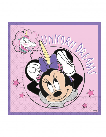 20 Composteerbare papieren servetten Minnie Unicorn™ 33 x 33 cm 20 Composteerbare papieren servetten Minnie Unicorn™ 33 x 33 cm