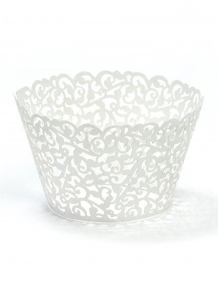 10 contouren voor witte kanten cupcakes 5,5 x 8,5 cm 10 contouren voor witte kanten cupcakes 5,5 x 8,5 cm