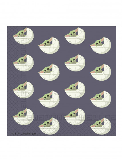 20 Baby Yoda The Mandalorian papieren servetten 33 x 33 cm 20 Baby Yoda The Mandalorian papieren servetten 33 x 33 cm